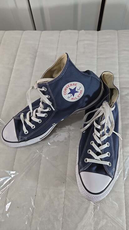 Converse Chuck Taylor All Star Classic Navy High Top Sneakers - Picture 2 of 9